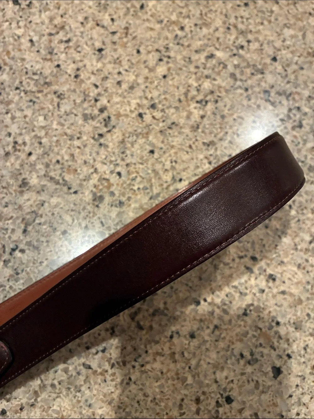 Vintage Brooks Brothers Dark Brown  Leather Belt and Silver Buckle. Italy made